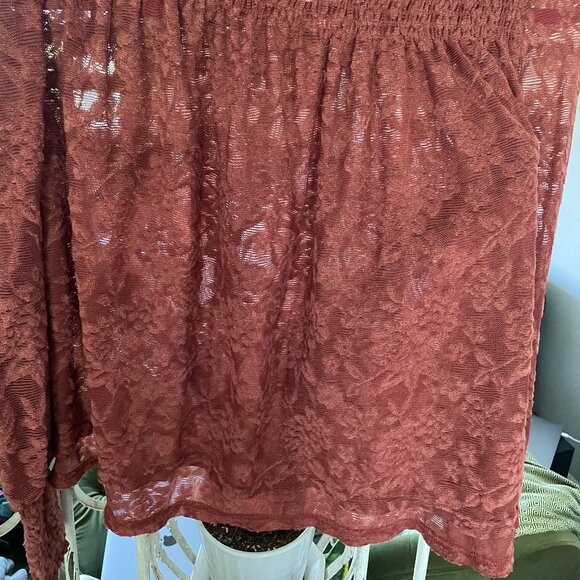 Rust-colored Lace swing top by Anthropologie - Picture 2 of 3